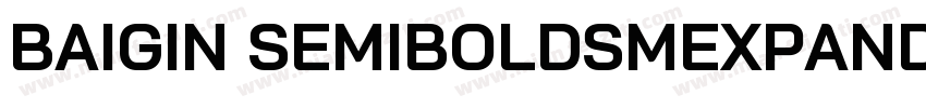 BAIGIN SEMIBOLDSMEXPANDED字体转换